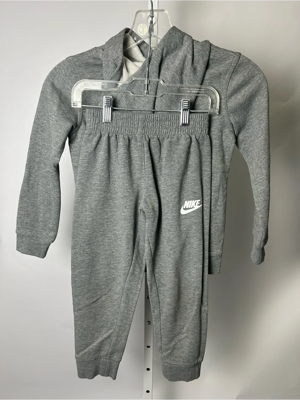 Nike Grey Hoodie and Joggers Set with White Swoosh - Picture 2 of 9